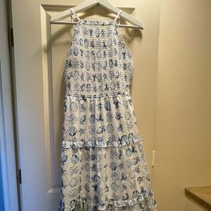 Ann Taylor Shell Tile Tiered Maxi Dress, new with tags